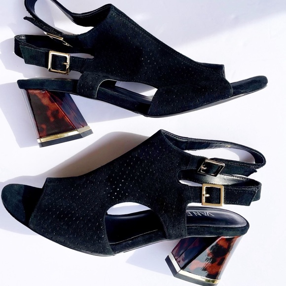 Vaneli Black Strappy Block Heels - Picture 5 of 9